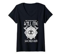 Mujer Cita de Supervivencia de un Guerrero Vikingo, hachas nórdicas Que corren rápido, Humor, Arte Camiseta Cuello V