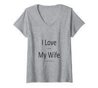 Mujer Cita Divertida de Golf I Love When my Wife Let me go Golfing Camiseta Cuello V
