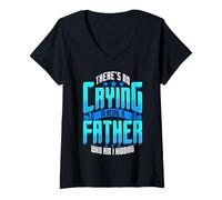 Mujer Cita Divertida de paternidad sin Humor de papá Que llora Camiseta Cuello V