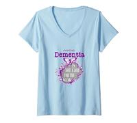 Mujer Citas de concienciación sobre la Demencia Camiseta Cuello V