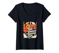 Mujer Citas Divertidas de Humor Tengo una Mujer y Varios Gatos Camiseta Cuello V