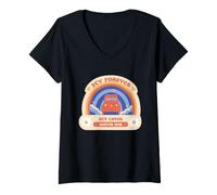 Mujer Citroën 2CV Lover Forever Car de los 70, Retro, Hippy Camiseta Cuello V