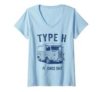 Mujer Citroën Tipo H Retro Van 1947 Camiseta Cuello V