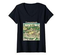 Mujer Ciudad de Constantinopla Imperio Bizantino Camiseta Cuello V