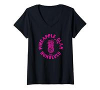 Mujer Clan Piña Honolulu Islas Hawaii Estilo Vintage Camiseta Cuello V