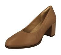 Mujer Clarks Freva55 Tribunal sin Cordones Bloque Zapatos de Salón de Tacón