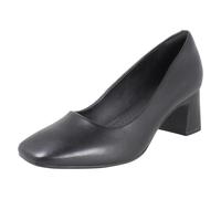 Mujer Clarks Punta Cuadrada Bloque de Tacón Acolchado Zapatos de Salón Cuero -
