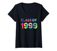 Mujer Clase de 1999 School Reunion College Graduación de la escuela secundaria Camiseta Cuello V