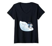 Mujer Clase de 2039 Kindergarten Pre-K Grow with Me Penguin Cute Camiseta Cuello V
