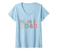 Mujer Clase de 2040 Grow with Me Graduación 2040 Camiseta Cuello V