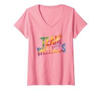 Mujer Clase de Yoga Strong Team Wellness para niñas Camiseta Cuello V