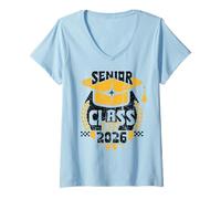 Mujer Clase Vintage de 2026 Senior Camiseta Cuello V