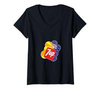 Mujer Clásico 7UP Pop Art Style Sun & Stars Graphic PAPL1890 Camiseta Cuello V