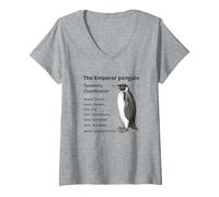 Mujer Clasificación de taxonomía del pingüino Emperador Camiseta Cuello V