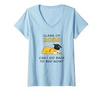 Mujer Class of 2038 - Can I Go Back To Bed Now? Funny Graduate Dog Camiseta Cuello V