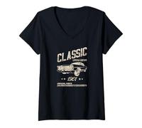 Mujer Classic 1951 Edición Limitada Vintage Retro Coche Cumpleaños Camiseta Cuello V