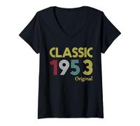 Mujer Classic 1953 Original Birth of Birthday Vintage Men Women Camiseta Cuello V
