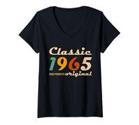 Mujer Classic 1965 Original Men Women Birth of Birthday Vintage Camiseta Cuello V
