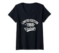 Mujer Classic 1966 Limited Edition Vintage 1966 Women Birthday Men Camiseta Cuello V
