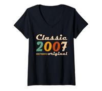 Mujer Classic 2007 Original Men Women Birth of Birthday Vintage Camiseta Cuello V
