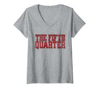 Mujer Classic Wisconsin 5th Quarter Varsity Vintage Wisconsin Camiseta Cuello V