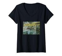 Mujer Claude Monet La Grenouillere Camiseta Cuello V