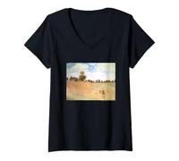 Mujer Claude Monet Poppy Field (Near Argenteuil) Camiseta Cuello V