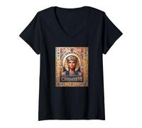 Mujer Cleopatra VII Reina del Antiguo Egipto Camiseta Cuello V