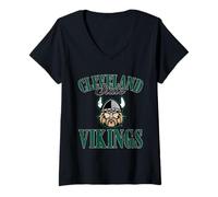 Mujer Cleveland State Vikings | Producto Oficial de la NCAA | CSV1005 Camiseta Cuello V