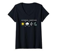 Mujer Clima Interno Conciencia Salud Mental Bienestar Emocional Camiseta Cuello V