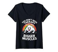Mujer Cloud You Don’t Need Therapy You Just Need Bigger Muscles Camiseta Cuello V