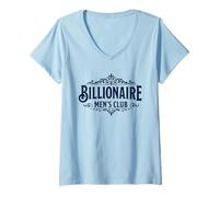 Mujer Club de Hombres multimillonarios capitalista Camiseta Cuello V