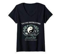 Mujer Club Social de Instructores de Tai Chi Camiseta Cuello V