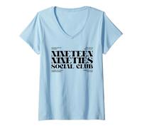 Mujer Club Social de los Noventa (Declaración de los 90) Camiseta Cuello V