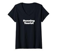 Mujer Club Turístico de Running Camiseta Cuello V