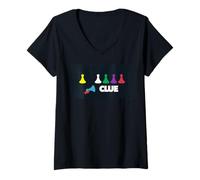 Mujer Cluedo One Down Clue Camiseta Cuello V