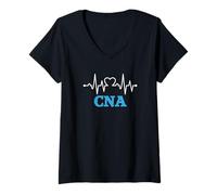 Mujer CNA Nursing Assistant Semana Hombres Mujeres Gráfico Médico Camiseta Cuello V