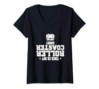 Mujer Coaster Fun This is My Roller Coaster Shirt Coaster Lover Camiseta Cuello V