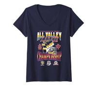 Mujer Cobra Kai All Valley Karate Championship Vintage TV Show Camiseta Cuello V