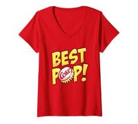 Mujer Coca-Cola Classic Best Pop! Cap Vintage Big Chest Text Logo Camiseta Cuello V