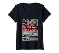Mujer Coca-Cola I'D Like To Buy The World A Coke Retro Musical Camiseta Cuello V
