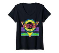 Mujer Coca-Cola The Official Soft Drink of Summer Retro Logo Camiseta Cuello V