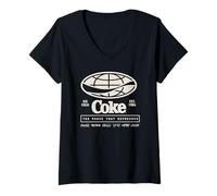Mujer Coca-Cola The Pause That Refreshes Ice Cold Coke EST. 1886 Camiseta Cuello V