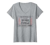 Mujer Coca-Cola Vintage Box Portrait Camiseta Cuello V