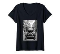 Mujer Coche de Gas con tecnología disruptiva Camiseta Cuello V
