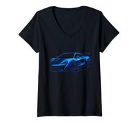 Mujer Coche exótico, Car Guy, Race Car Turbo Niños Niños Hombres Camiseta Cuello V