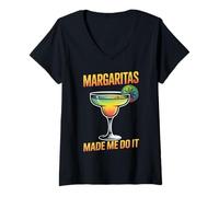 Mujer Cóctel Margaritas Made Me Do It con Tequila y Lima Camiseta Cuello V