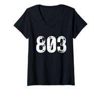 Mujer Código de Área 803 Columbia South Carolina Código de Área 803 Camiseta Cuello V