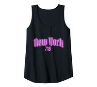 Mujer Código de área de la Ciudad de Nueva York 718 Old School NYC Bronx Brooklyn Camiseta sin Mangas