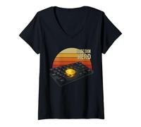 Mujer Código de TI Hacker Terminal Bitcoiner Ciberseguridad Tecnología Bitcoin Camiseta Cuello V